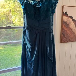 Elegant Teal Evening Gown